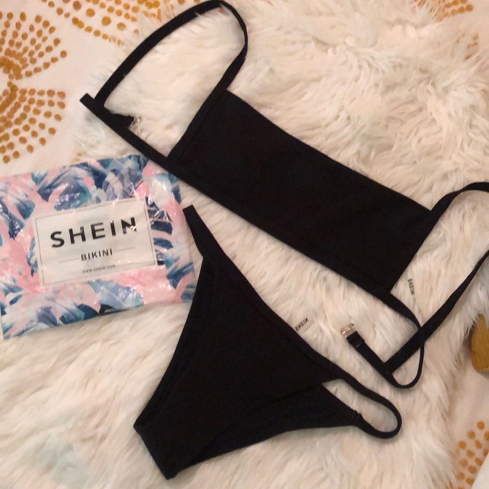 SHEIN Cami Style Black Bikini L